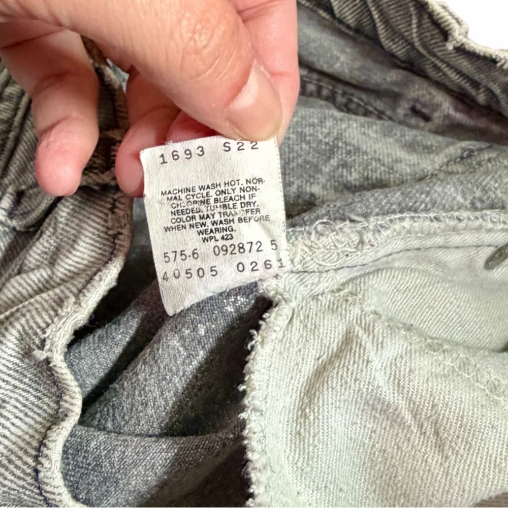 Vintage 90s Levi’s 505 Made in USA Gray Jeans Straight Leg Denim Acid 28 x 30 - Picture 5 of 5